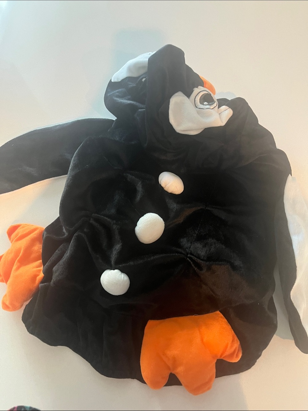 Black and Orange Penguin Pet Costume - Classic Plush Costume